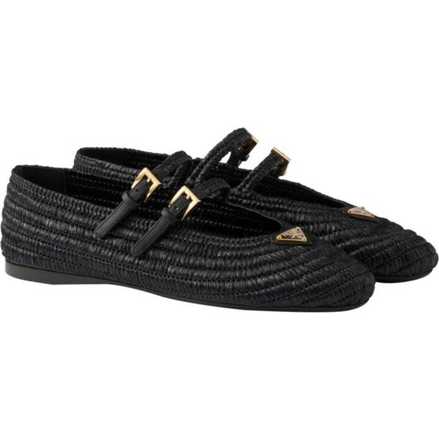 Prada Logo Crochet Ballerina Flat