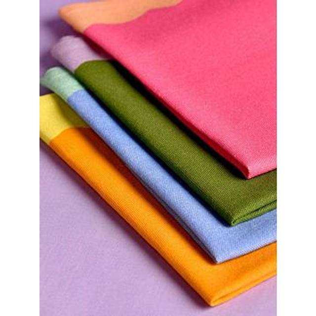 Raspberry Blossom Set of 4 Cotton Napkins - Multicolor