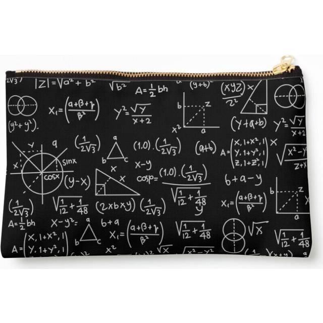 Makeup Bag Math Formulas Blackboard School Geek Cosmetic Organizer Tyvek Paper Bags Zipper Pouch