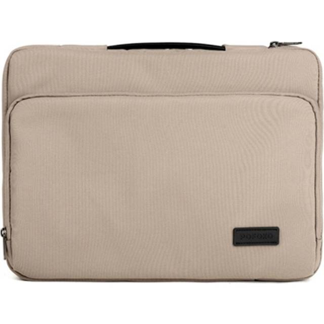 E550 13 Inch Waterproof Polyester Laptop Bag Handbag With Suitcase Belt(Khaki)