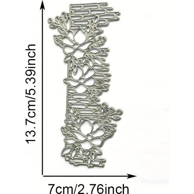 TEMU 1pc Flower Wall Border Metal Cutting Dies Stencils For Scrapbooking Photo Album Decorative Embossing Diy Paper Cards