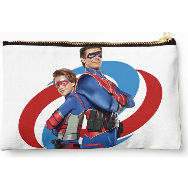 Makeup Bag Captain Man and Kid Danger Cosmetic Organizer Tyvek Paper Bags Zipper Pouch