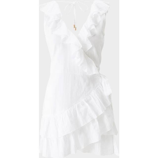 Molly Ruffle Mini Dress - WHITE - Medium