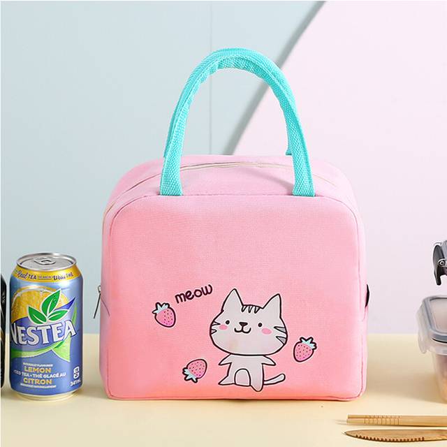 Bag Cartoon Bento Thermal Bag Student Childrens Cute Large Capacity Lunch Bag