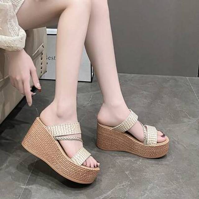 SHEIN Women&#39;s Platform Sandals, 2025 Summer Soft Bottom Comfortable Versatile Chunky Heel, Waterproof, High Heel