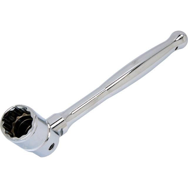 TEMU Heavy Duty Ratchet Scaffold Spanner 21mm (7/16) Hardened Teeth, 12 Point Swivel Head