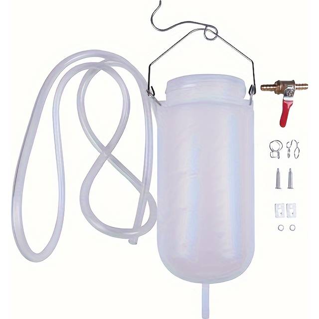 TEMU 1l Universal Motorcycle Auxiliary Fuel Gas Tank Repair Tool Kit Auxiliary Fuel Tank With Fuel Hose, Valve