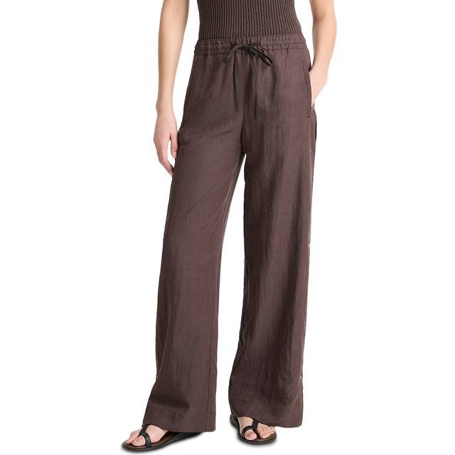 Pull-On Side Snap Pants - DK COFFEE - X-Large