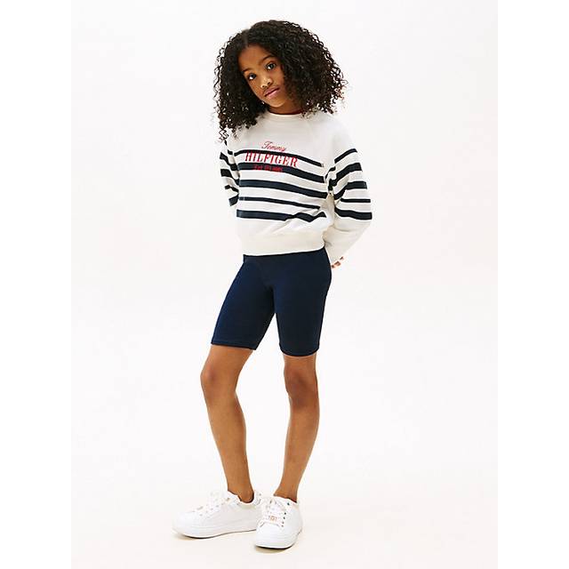 Tommy Hilfiger Girls Navy Blue Cotton Cycling Shorts - 4 year