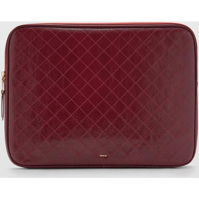 Cover with decorative stitching burgundy - Woman - One size - MANGO - Burgundy - U