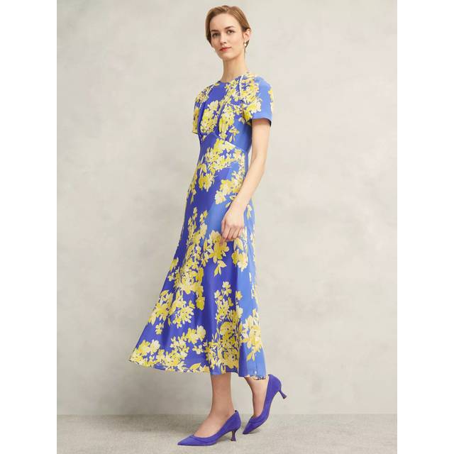 Hobbs Ann Floral Pure Silk Dress, Multi