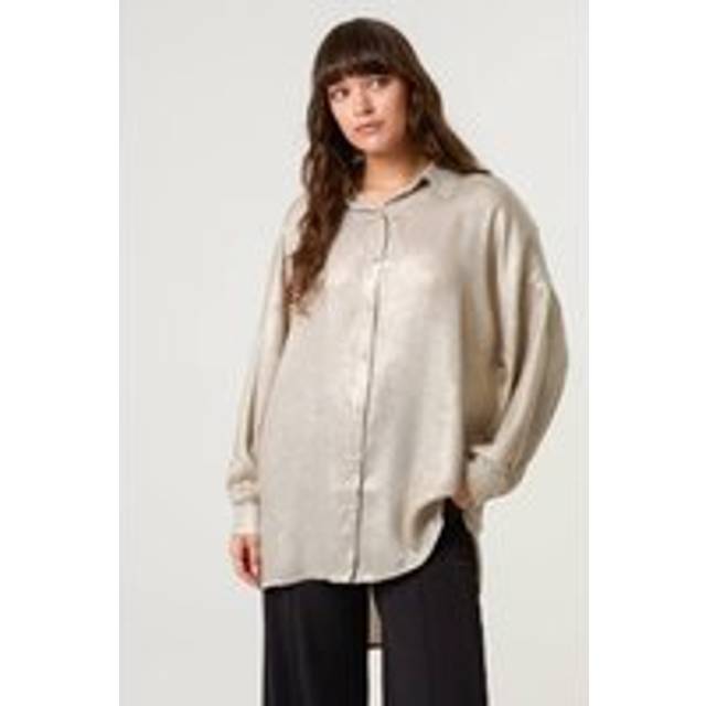Shimmer Oversized Blouse - ONE / Champagne
