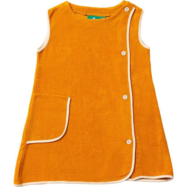 Little Green Radicals Kids' Pinafore Pure Organic Cotton Towelling Dress, Gold