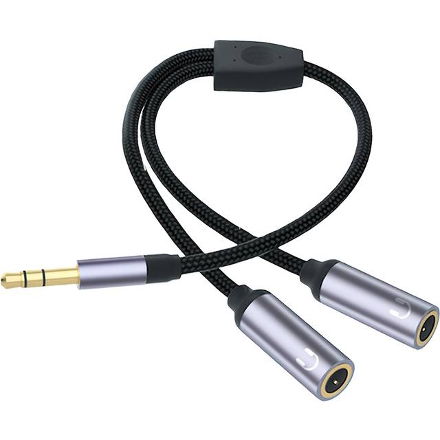 TEMU 3.5mm Audio Stereo Y-distributor, 1 Male To 2 Female Headphone Jack Adapter, Aux Extension Cable, Suitable For Mobile Phones, Tablets, Ps4, Laptops, Music