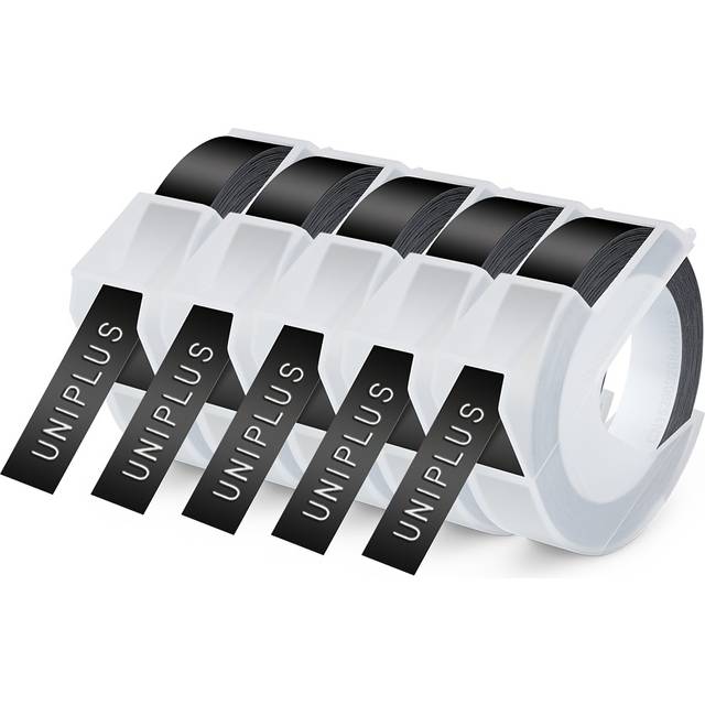 TEMU 5pk 3d Embossing Label Tape 9mm 0.354in Self Adhesive Label Sticker Waterproof Plastic Pvc Label Compatible 12965 1880 1610 1540 E101 E202 B90 Manual Typewriter