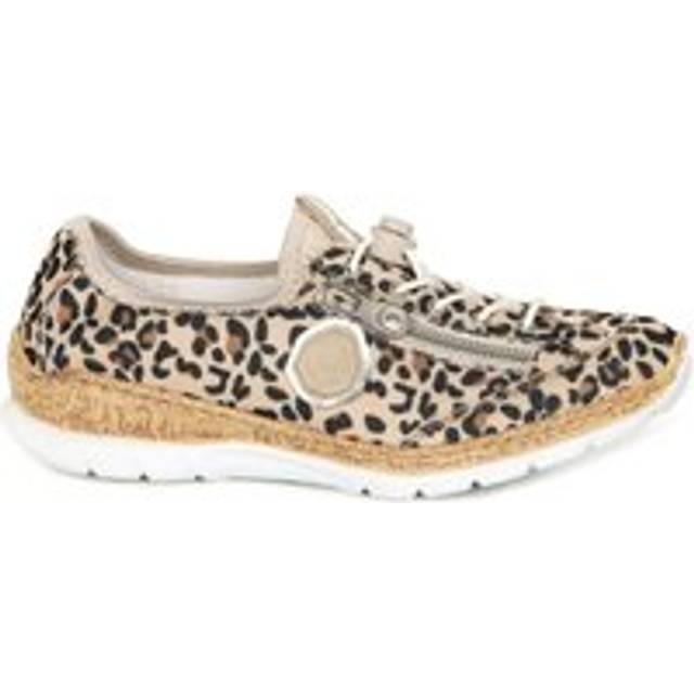 Rieker Riso Womens Lightweight Sports Shoes Colour: Nat Leopard, Size: 6 / 39