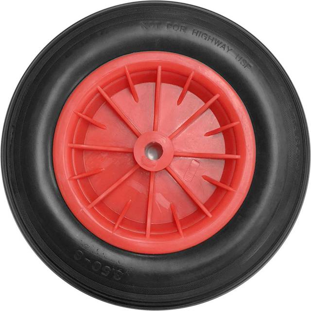 TEMU 14" Wheelbarrow Wheel 3.5-8 Pu Puncture Proof Solid Wheel Heavy Duty Replacement Tire For Garden Trolley Trailer Truck (black)