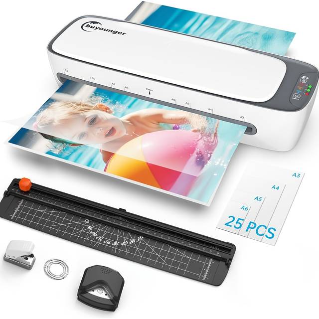 TEMU Laminator, 4 In 1 Laminator Machine With 40 Laminating Sheets, A4 Laminating Machine With Paper Trimmer & Corner Rounder, 9-inch Personal Thermal Laminator For Office