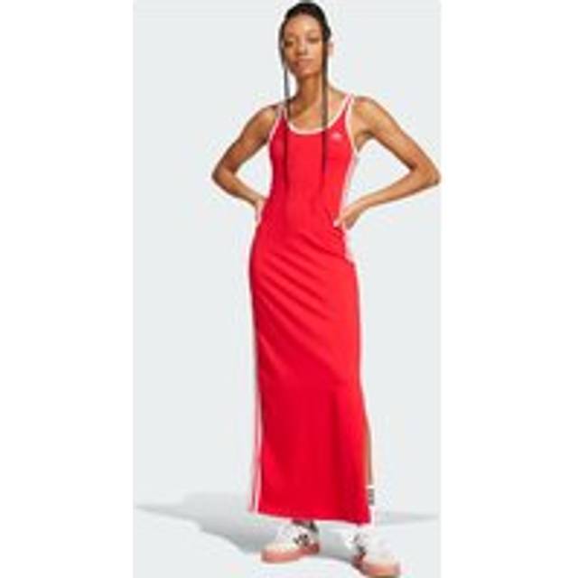 Adicolor 3-Stripes Tank Maxi Dress - Better Scarlet / White - 2XS,XS,S,M,L,XL,2XL