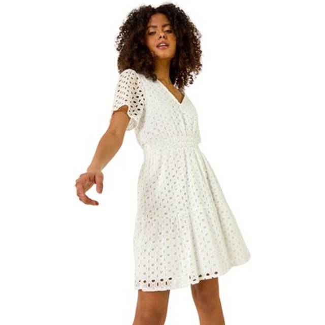 Dusk fashion broderie anglaise tiered dress for women uk - ladies spring summer