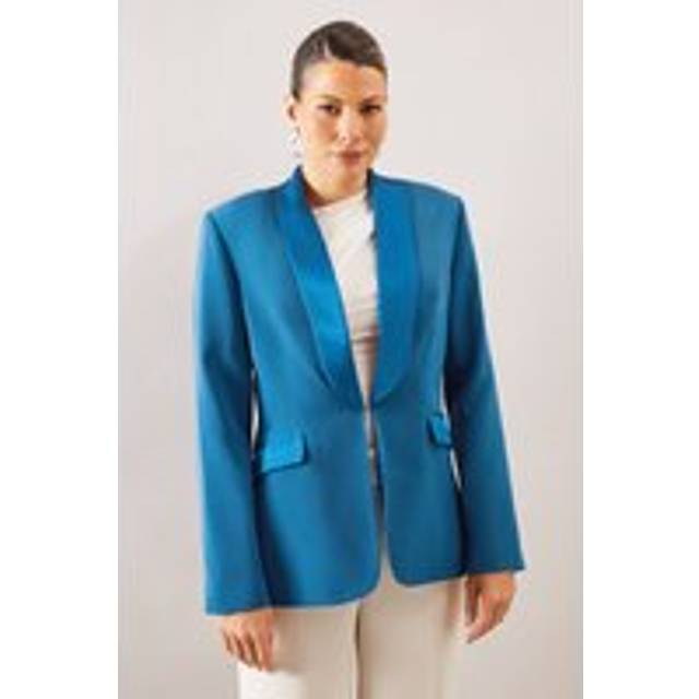 Womens Occasion Edge To Edge Blazer - Blue - 12