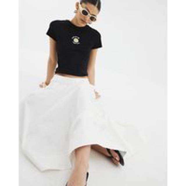 River Island Womens Black Beaded Daisy Baby T-Shirt