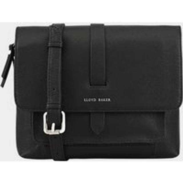 Evelyn' 100% Real Leather Cross Body - Jet Black - One Size