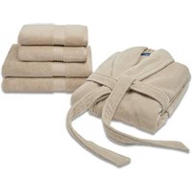 Supreme Robe and Supima® Cotton Robe and Towel Gift Set - Beige - L