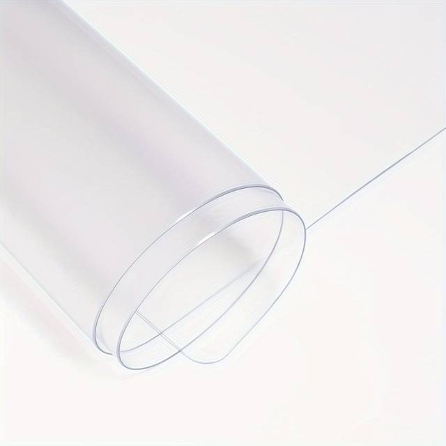 TEMU 2mm Thick Clear Transparent Pvc Tablecloth 180x100cm - Scratch & Table Mat For Dining, Kitchen, Office - Easy Protector