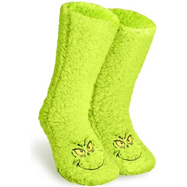 Grinch womens slipper socks footwear comfort casual warm winter fluffy