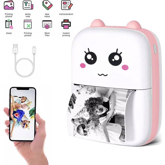 TEMU X1 Photo Printer, Portable Mini Thermal Printer Label Printer Mini Portable Photo Printer For Photo Picture , Office, Study, Work List Printing