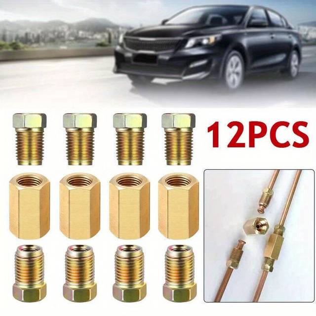TEMU 12pcs 3/16 Inch Brake Line Repair Female Union Inverted Tube Fittings Fast Car