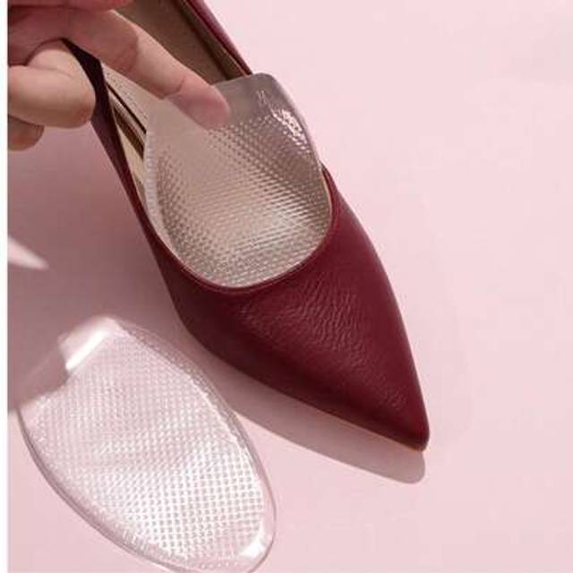 SHEIN 1 Pair Transparent Half-Toe Pad, Anti-Slip Massage Insoles For High Heels, Thick Soft Shock-Absorbing Silicone Front Pad Suitable For Various Shoe Typ