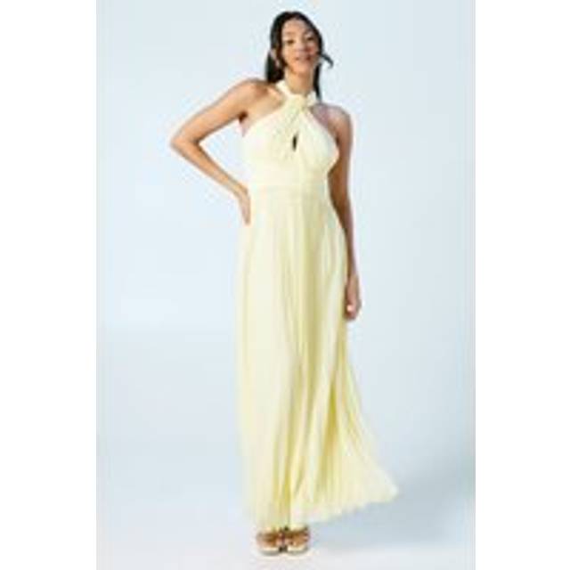 Coast womens maxi dress lemon cross neck halter georgette bridesmaids elegant