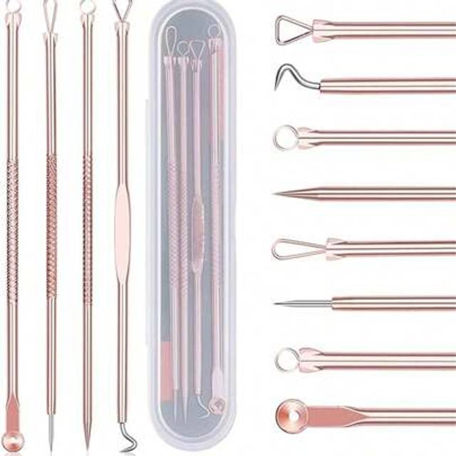 SHEIN 4Pcs Blackhead Acne Remover Acne Blackhead Removal Needle Facial Skin Pores Cleaning Set Tools