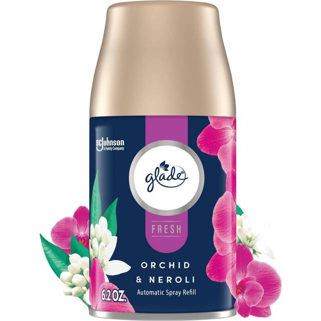 Glade Automatic Spray Refill  Air Freshener for Home and Bathroom  Orchid & Neroli  Fresh Collection  6.2 Oz