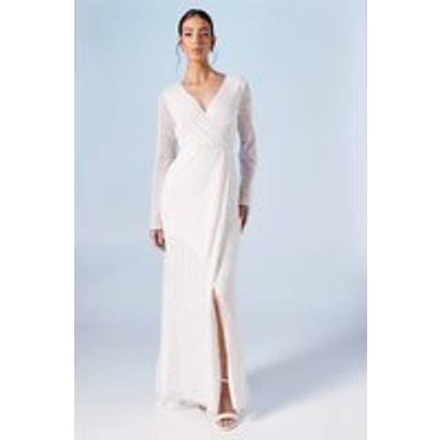 Coast ivory wrap dress womens bridal dresses
