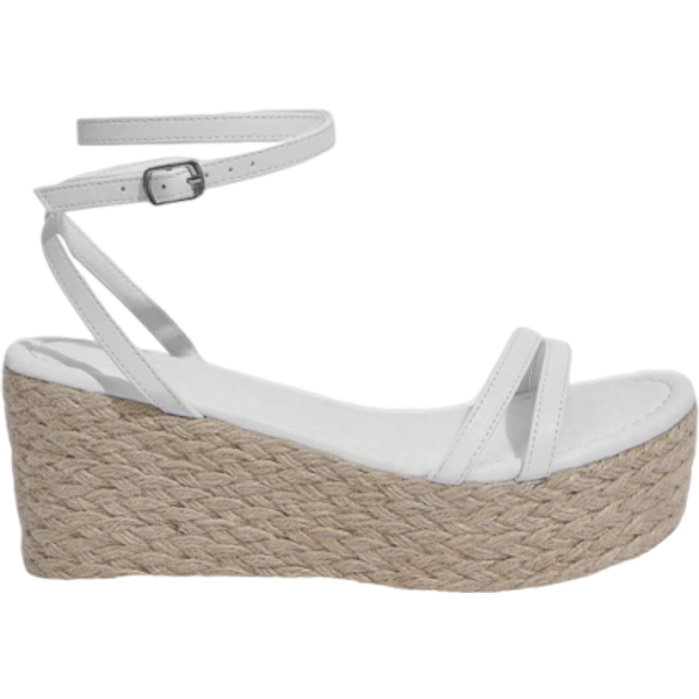 Kvinnor Sommarplattform Repsandaler för att gå ut Semesterskor Sommarrea Boho Feels Vintage Cottagecore Frenchy Skor Halloween Jul Höst - Vitt (EUR36,EUR37,EUR38,EUR39,EUR40,EUR41,EUR42,EUR43)