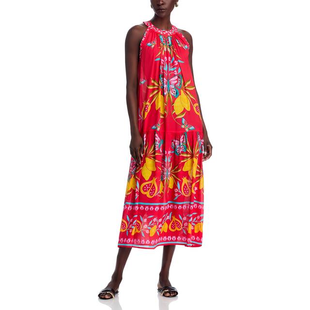 Ruthie Sleeveless Floral-Print Silk Midi Dress - EKATERINA - X-Large