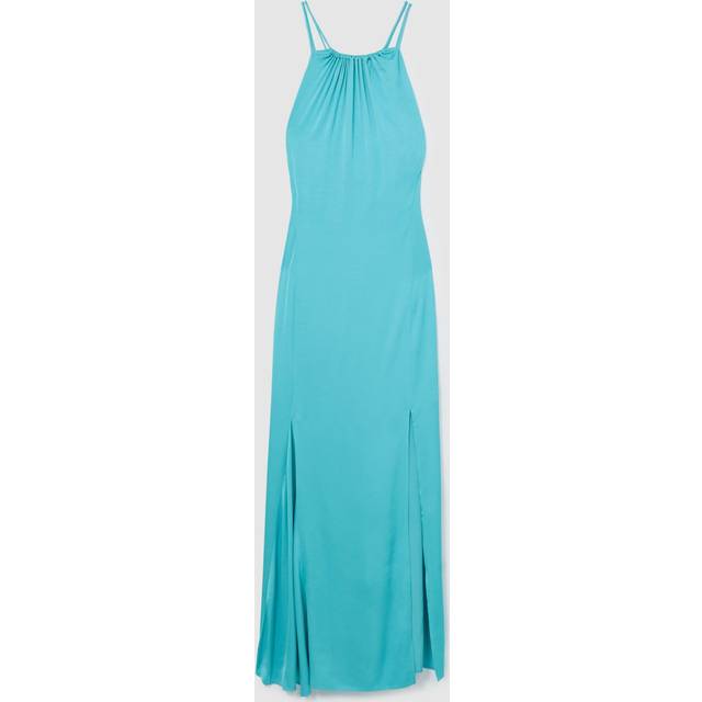 Tallie Halter Dress - BLUE - Beginning with men's tailoring in 1970's London, Reiss' design philosophy has endured for over five decades, maintaining the distinctive tailoring, sharp cuts, and contemporary prints it has become famous for to create investment pieces destined to stay in your wardrobe for seasons to come.
