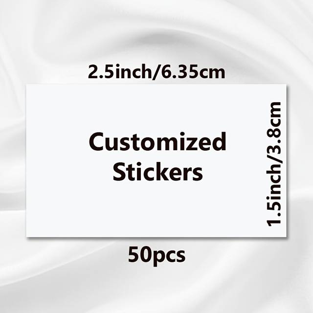 TEMU 1 Sheet Customizable Rectangular Sticker Labels - Personalized Text/image/logo/photo For Address, Business, Packaging, Parties, Weddings, Birthdays, - Paper Material