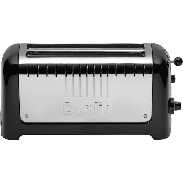 Dualit 4 Slice 2 Long Slot Toaster Black, Black