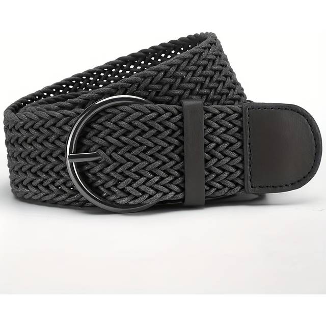 TEMU Bohemian Braided Belt With Metal - Adjustable Wide Waist Cincher For Women, Design, Casual , Parties, And Festivals, Party Belt | Decorative Belt