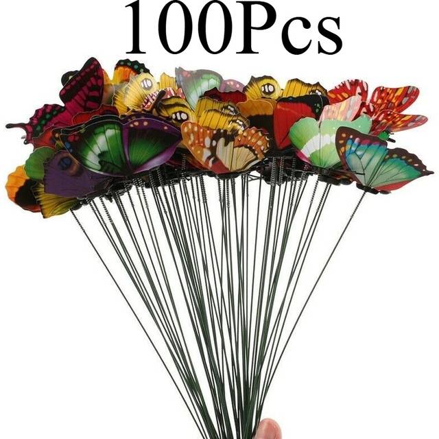 TEMU - 3d Simulation Garden Stakes, Plastic Animal-themed Decorative Poles For Outdoor Thanksgiving Flower Arrangements, No Electricity Or Battery Needed