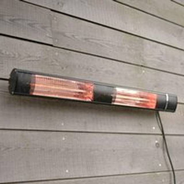 3kW IP44 Wall Mounted Electric Patio Heater Remote Control Black - One Size