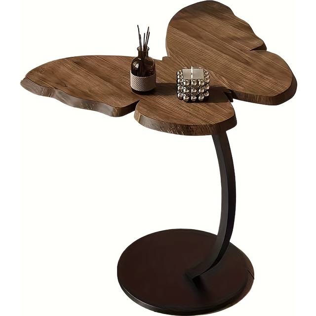 TEMU Modern Simple Wooden Coffee Table, Space Saving, Metal Leg, Shape, For Living Room