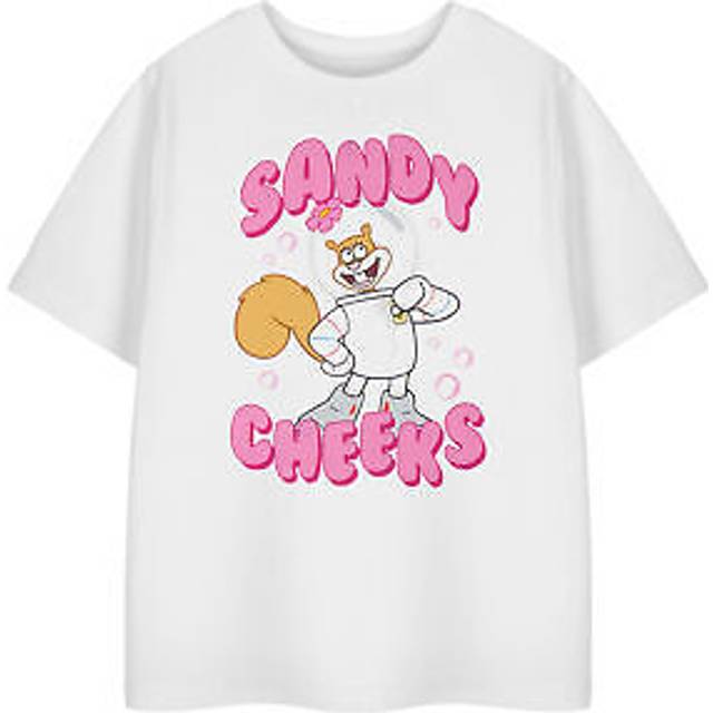 (11-12 Years) SpongeBob SquarePants Short Sleeved T-Shirt (Girls White)