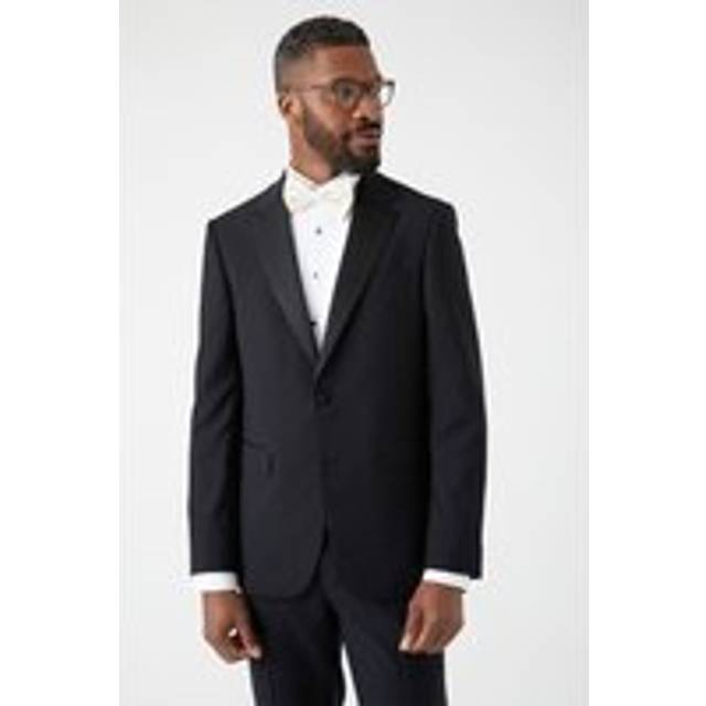 Mens Black Skinny Fit Tuxedo Suit Jacket - 44R