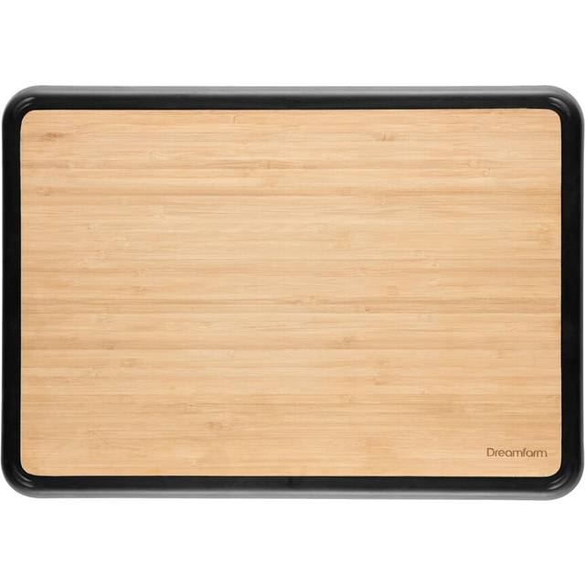 Dreamfarm Big Bamboo Fledge | Double-Sided Cutting Board with Non-Slip Rubber Feet & Juice Grooves | 14? x 9.6? | Acrylic