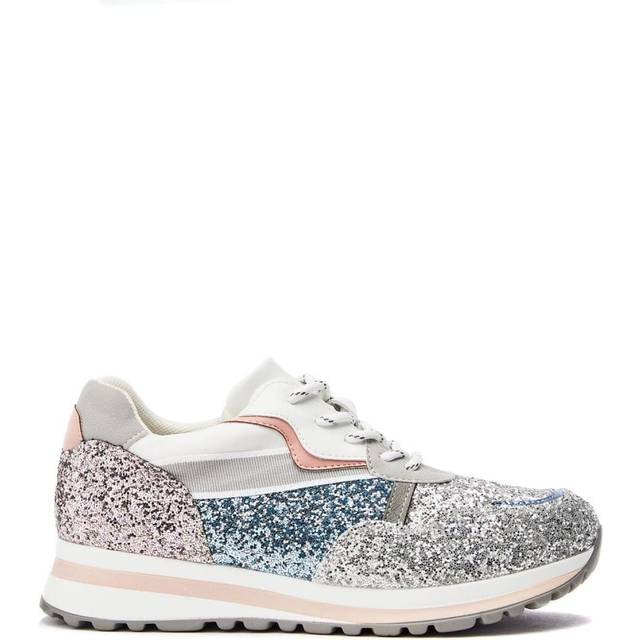 Moda In Pelle 'iskara' Porvair Chunky Trainers In Silver - 5